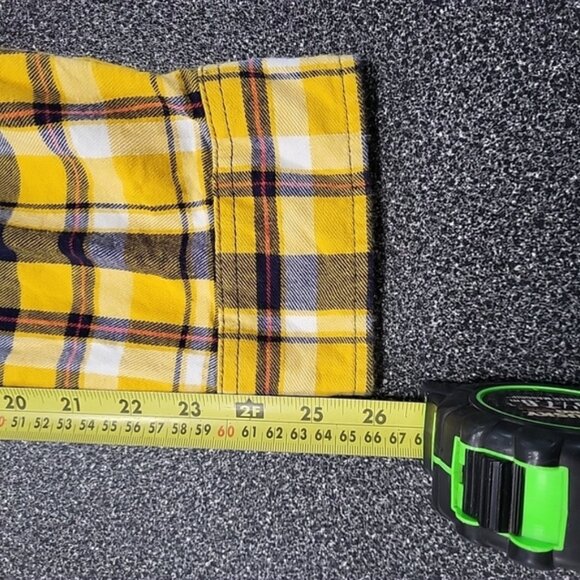 Duluth Trading Co Men's Shirt Size 3XLT Yellow Plaid Flannel Button Down Collar - Picture 13 of 13